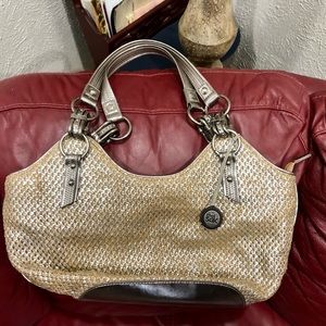 The Sak Indio Leather Woven Medium Shoulder Bag